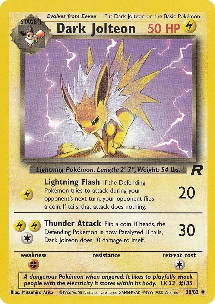 Dark Jolteon (38/82) [Team Rocket Unlimited] | Gear Gaming Bentonville