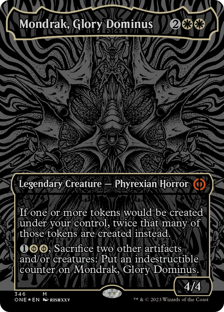 Mondrak, Glory Dominus (Oil Slick Raised Foil) [Phyrexia: All Will Be One] | Gear Gaming Bentonville