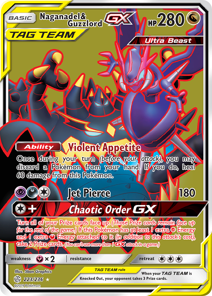 Naganadel & Guzzlord GX (223/236) [Sun & Moon: Cosmic Eclipse] | Gear Gaming Bentonville