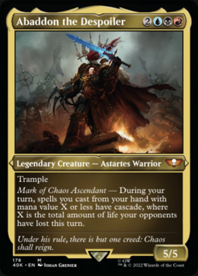 Abaddon the Despoiler (Display Commander) (Surge Foil) [Universes Beyond: Warhammer 40,000] | Gear Gaming Bentonville