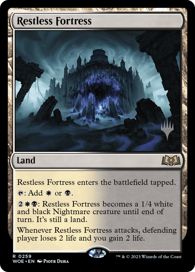 Restless Fortress (Promo Pack) [Wilds of Eldraine Promos] | Gear Gaming Bentonville