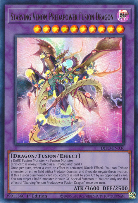 Starving Venom Predapower Fusion Dragon [DIFO-EN036] Ultra Rare | Gear Gaming Bentonville