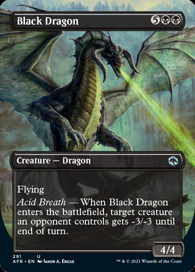 Black Dragon (Borderless Alternate Art) [Dungeons & Dragons: Adventures in the Forgotten Realms] | Gear Gaming Bentonville