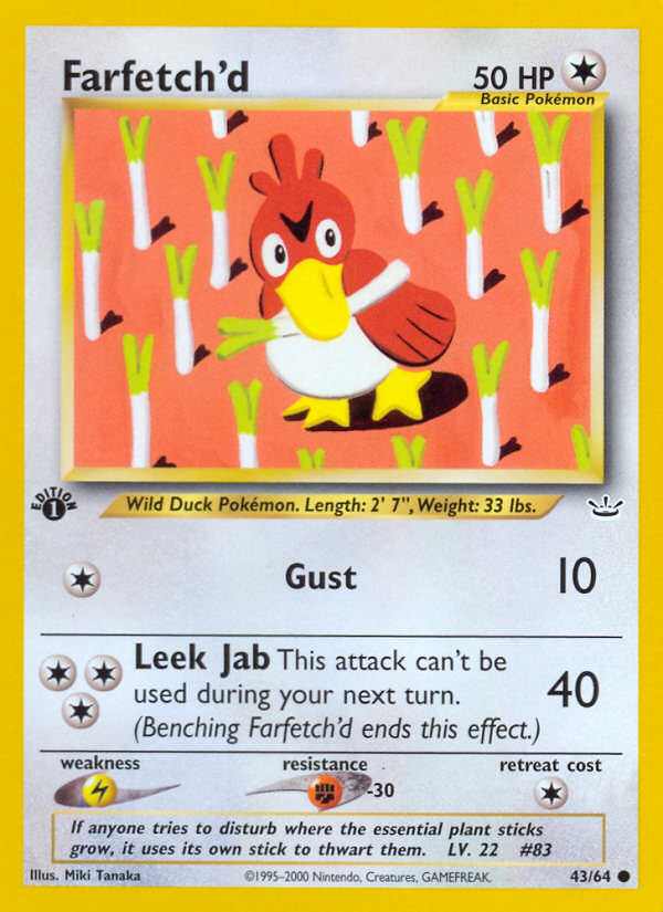 Farfetch'd (43/64) [Neo Revelation 1st Edition] | Gear Gaming Bentonville