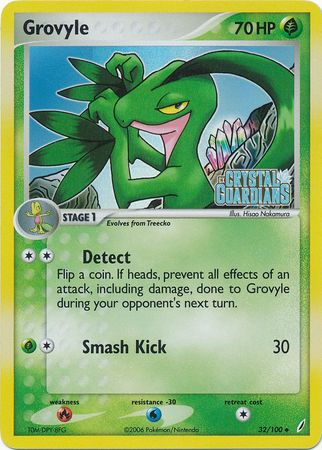 Grovyle (32/100) (Stamped) [EX: Crystal Guardians] | Gear Gaming Bentonville