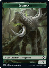 Elephant // Treasure Double-sided Token [Dominaria United Commander Tokens] | Gear Gaming Bentonville