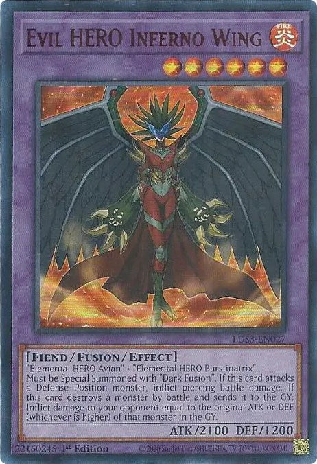 Evil HERO Inferno Wing (Red) [LDS3-EN027] Ultra Rare | Gear Gaming Bentonville