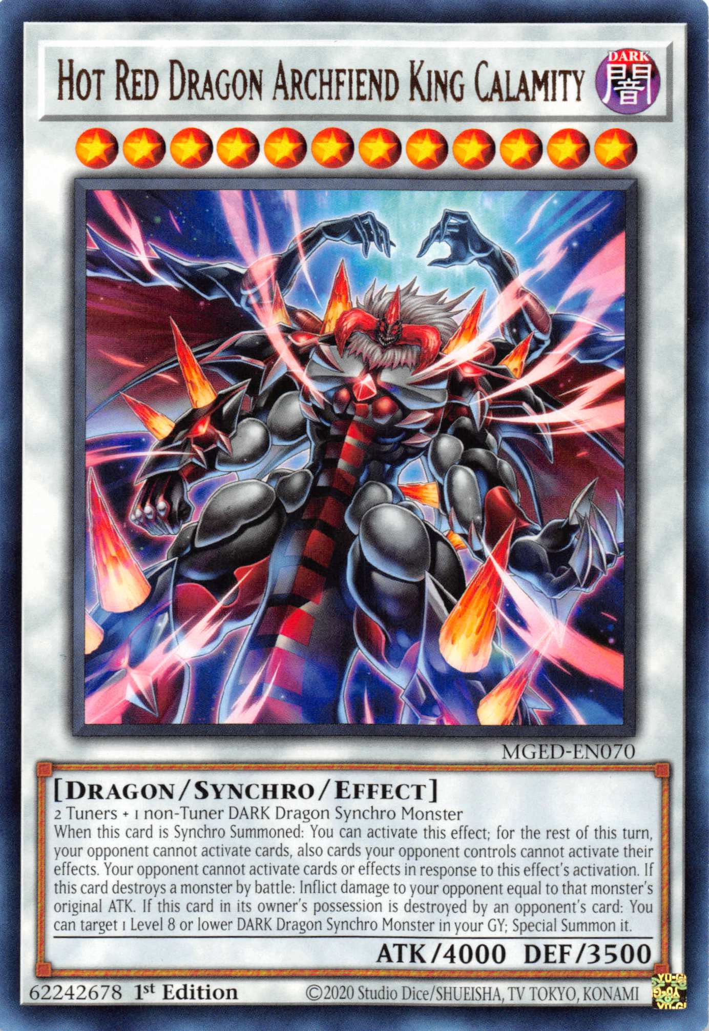 Hot Red Dragon Archfiend King Calamity [MGED-EN070] Rare | Gear Gaming Bentonville