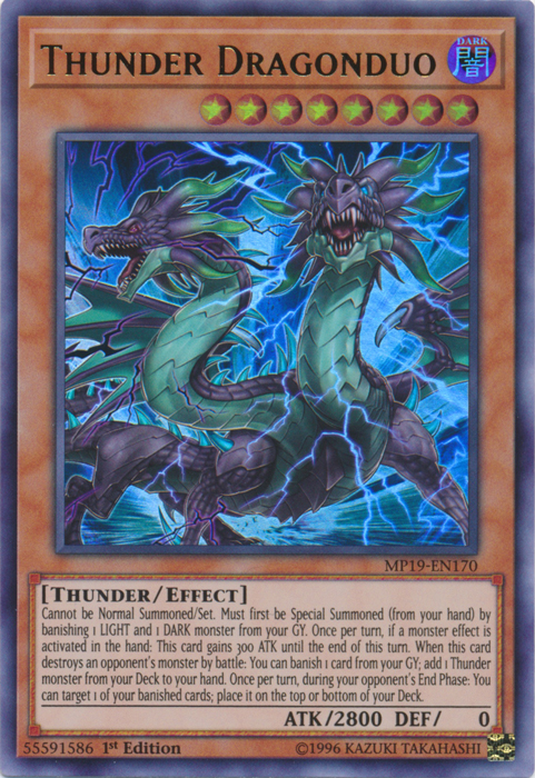 Thunder Dragonduo [MP19-EN170] Ultra Rare | Gear Gaming Bentonville