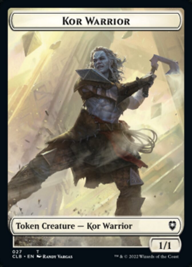 Kor Warrior // Wizard Double-sided Token [Commander Legends: Battle for Baldur's Gate Tokens] | Gear Gaming Bentonville