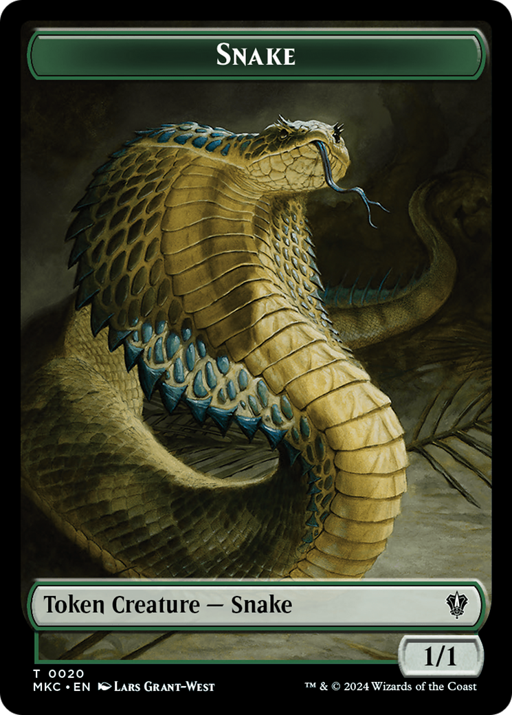 Snake // Morph Double-Sided Token [Murders at Karlov Manor Commander Tokens] | Gear Gaming Bentonville