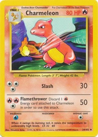 Charmeleon (24/102) [Base Set Unlimited] | Gear Gaming Bentonville