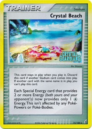 Crystal Beach (75/100) (Stamped) [EX: Crystal Guardians] | Gear Gaming Bentonville