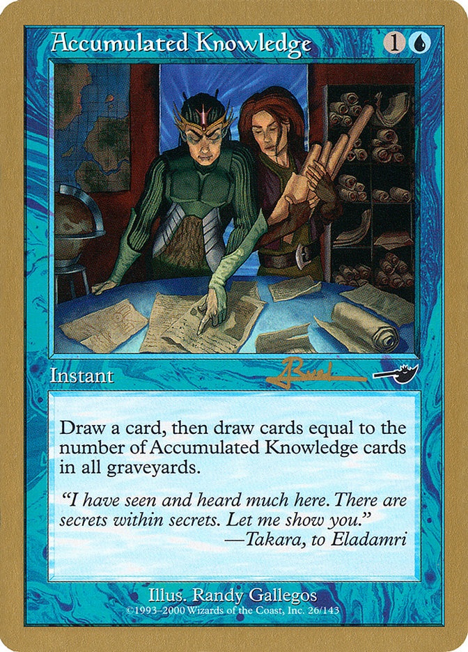 Accumulated Knowledge (Antoine Ruel) [World Championship Decks 2001] | Gear Gaming Bentonville