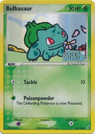 Bulbasaur (45/100) (Stamped) [EX: Crystal Guardians] | Gear Gaming Bentonville