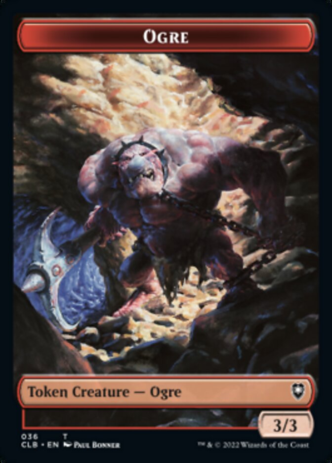 Boar // Ogre Double-sided Token [Commander Legends: Battle for Baldur's Gate Tokens] | Gear Gaming Bentonville