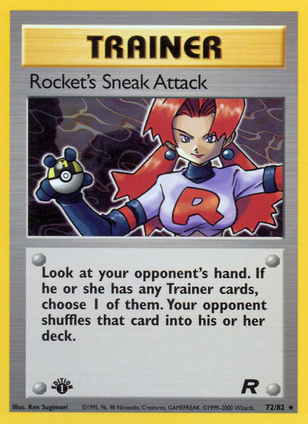 Rocket's Sneak Attack (72/82) [Team Rocket 1st Edition] | Gear Gaming Bentonville