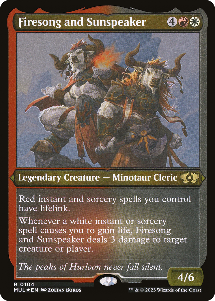 Firesong and Sunspeaker (Foil Etched) [Multiverse Legends] | Gear Gaming Bentonville