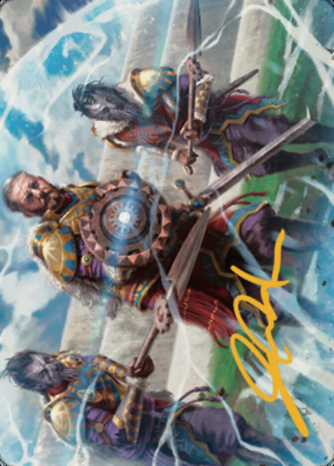 Argivian Phalanx Art Card (Gold-Stamped Signature) [Dominaria United Art Series] | Gear Gaming Bentonville