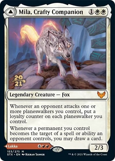 Mila, Crafty Companion // Lukka, Wayward Bonder [Strixhaven: School of Mages Prerelease Promos] | Gear Gaming Bentonville