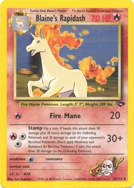 Blaine's Rapidash (33/132) [Gym Challenge Unlimited] | Gear Gaming Bentonville