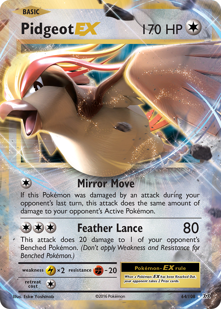 Pidgeot EX (64/108) [XY: Evolutions] | Gear Gaming Bentonville