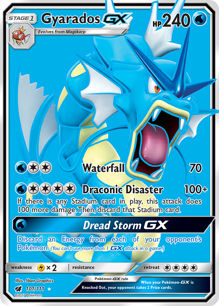 Gyarados GX (101/111) [Sun & Moon: Crimson Invasion] | Gear Gaming Bentonville