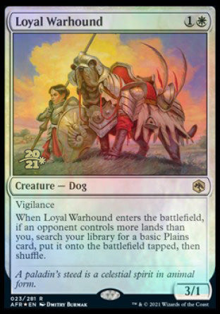 Loyal Warhound [Dungeons & Dragons: Adventures in the Forgotten Realms Prerelease Promos] | Gear Gaming Bentonville