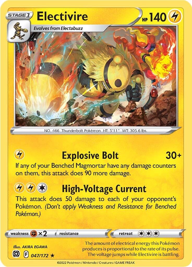 Electivire (047/172) [Sword & Shield: Brilliant Stars] | Gear Gaming Bentonville