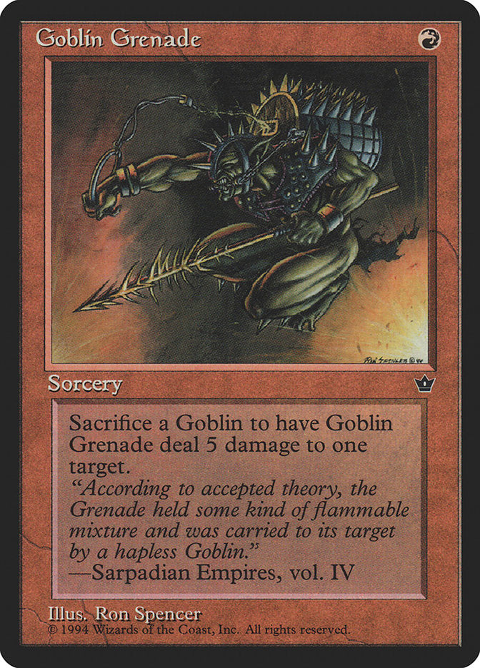 Goblin Grenade (Ron Spencer) [Fallen Empires] | Gear Gaming Bentonville