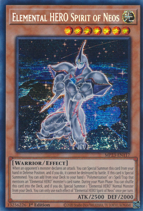 Elemental HERO Spirit of Neos [MP23-EN117] Prismatic Secret Rare | Gear Gaming Bentonville