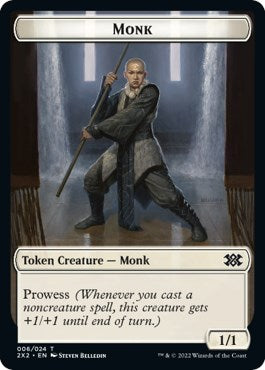 Wrenn and Six Emblem // Monk Double-sided Token [Double Masters 2022 Tokens] | Gear Gaming Bentonville