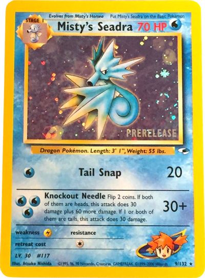 Misty's Seadra (9/132) (Prerelease Promo) [Gym Heroes Unlimited] | Gear Gaming Bentonville