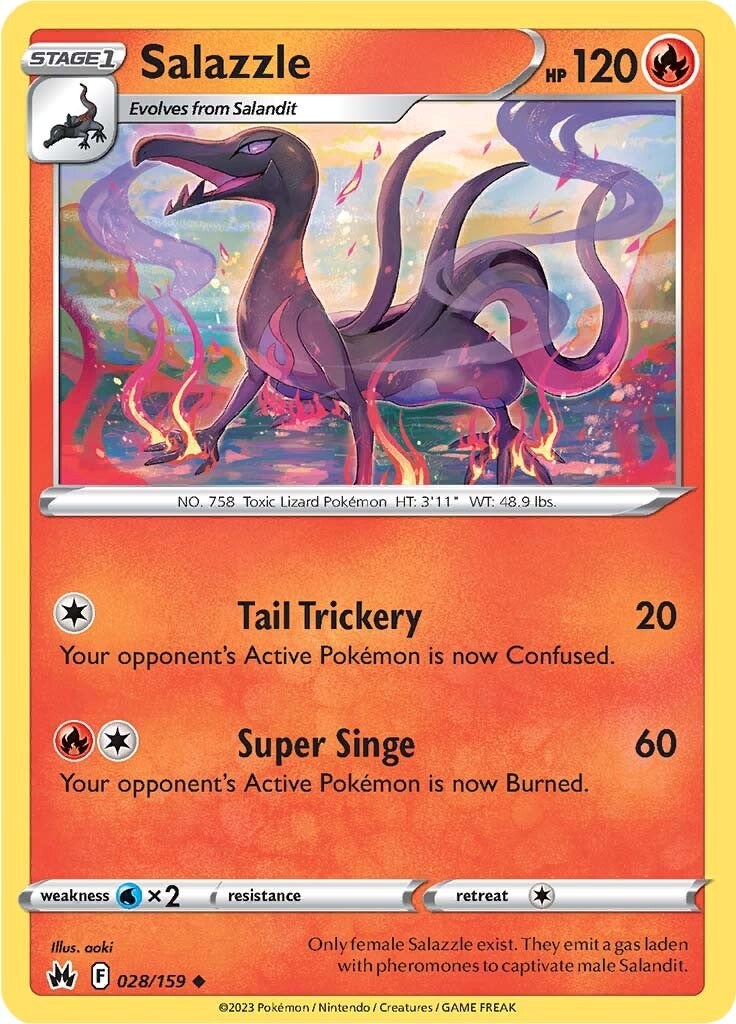 Salazzle (028/159) [Sword & Shield: Crown Zenith] | Gear Gaming Bentonville