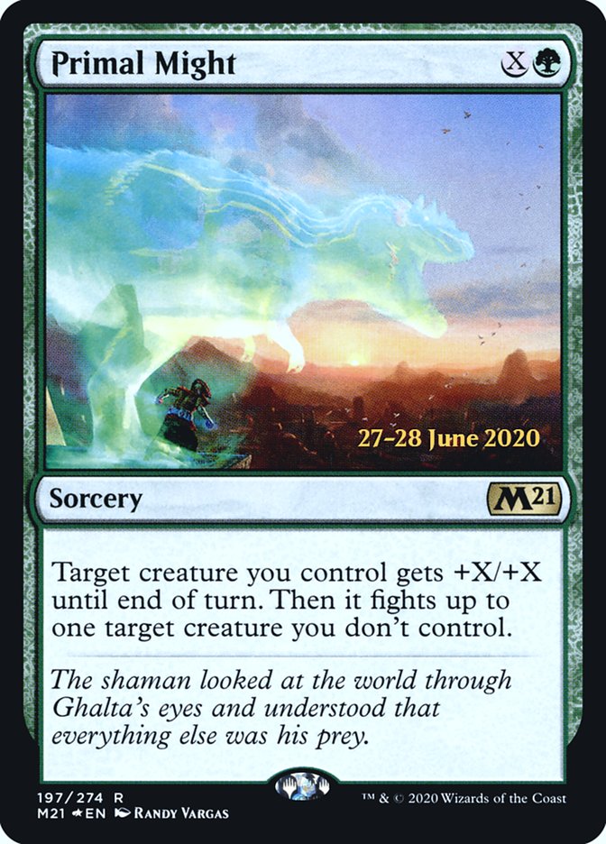 Primal Might  [Core Set 2021 Prerelease Promos] | Gear Gaming Bentonville