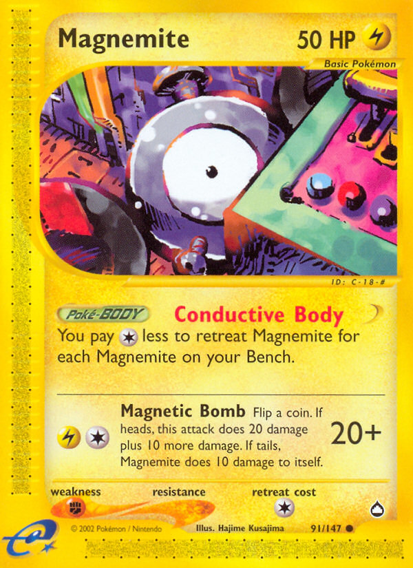 Magnemite (91/147) [Aquapolis] | Gear Gaming Bentonville