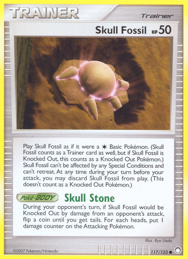 Skull Fossil (117/123) [Diamond & Pearl: Mysterious Treasures] | Gear Gaming Bentonville