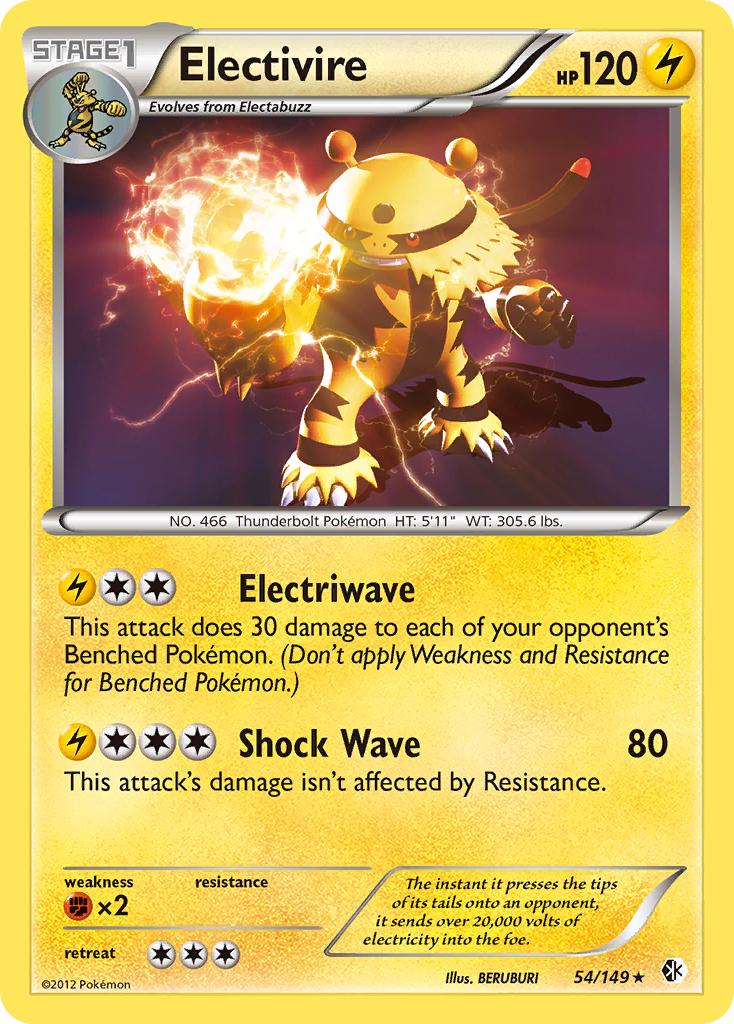 Electivire (54/149) [Black & White: Boundaries Crossed] | Gear Gaming Bentonville