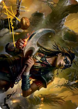 Harvesttide Sentry Art Card (Gold-Stamped Signature) [Innistrad: Midnight Hunt Art Series] | Gear Gaming Bentonville