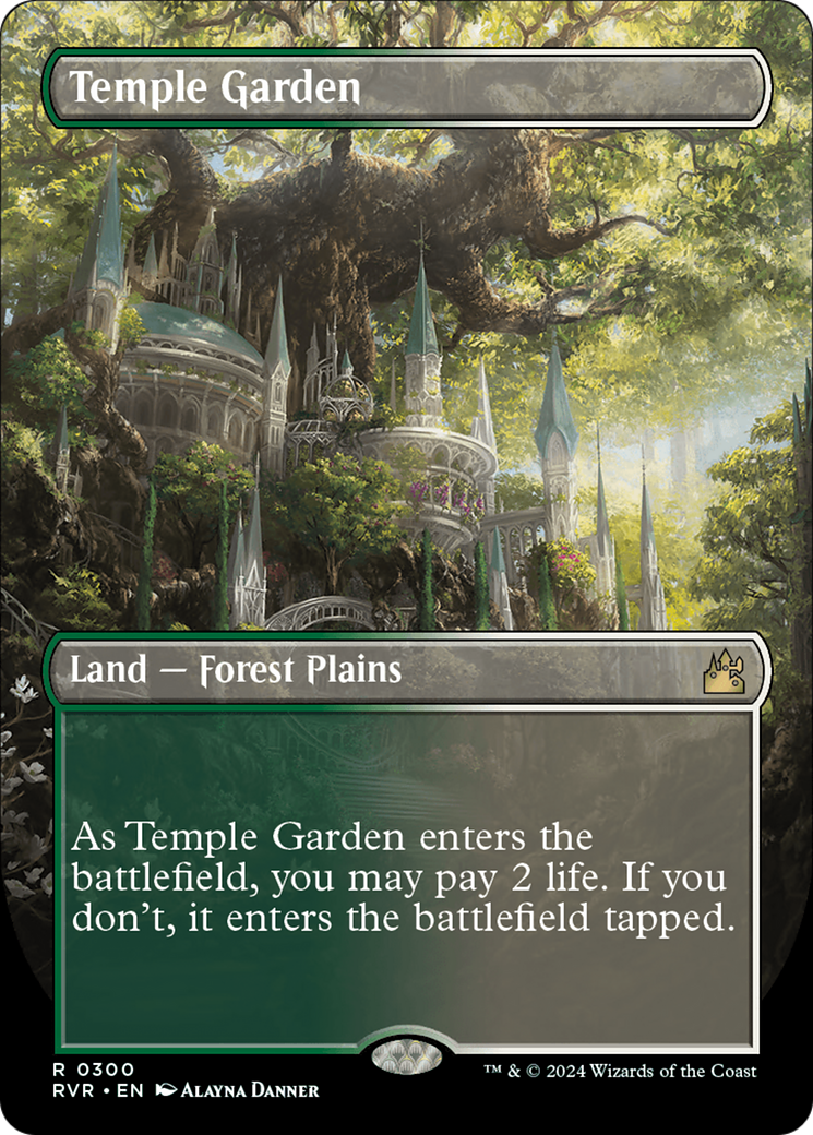 Temple Garden (Borderless) [Ravnica Remastered] | Gear Gaming Bentonville