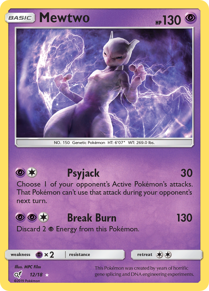 Mewtwo (12/18) [Sun & Moon: Detective Pikachu] | Gear Gaming Bentonville