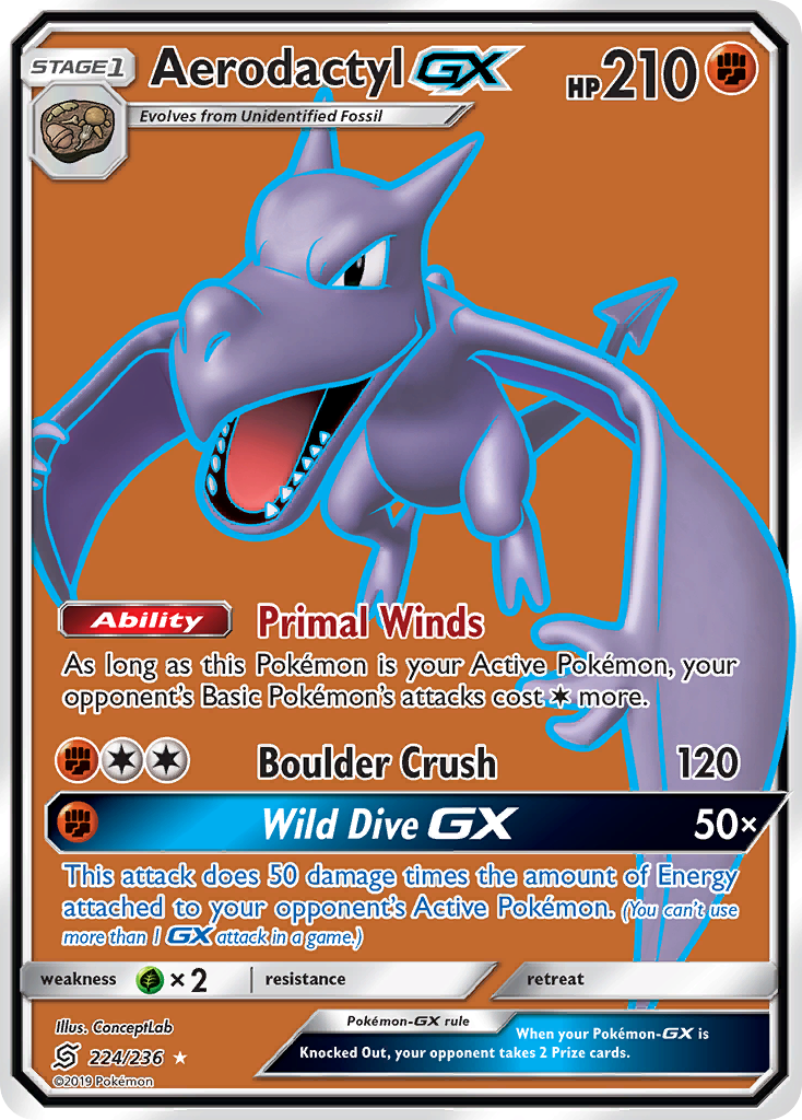 Aerodactyl GX (224/236) [Sun & Moon: Unified Minds] | Gear Gaming Bentonville