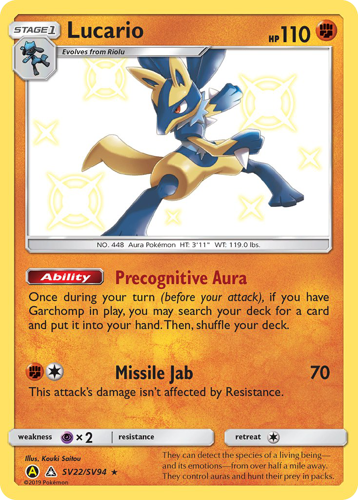 Lucario (SV22/SV94) [Sun & Moon: Hidden Fates - Shiny Vault] | Gear Gaming Bentonville