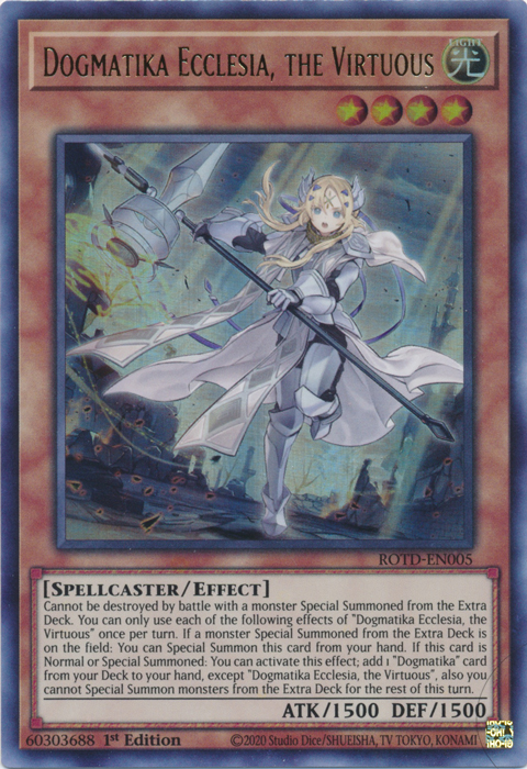 Dogmatika Ecclesia, the Virtuous [ROTD-EN005] Ultra Rare | Gear Gaming Bentonville