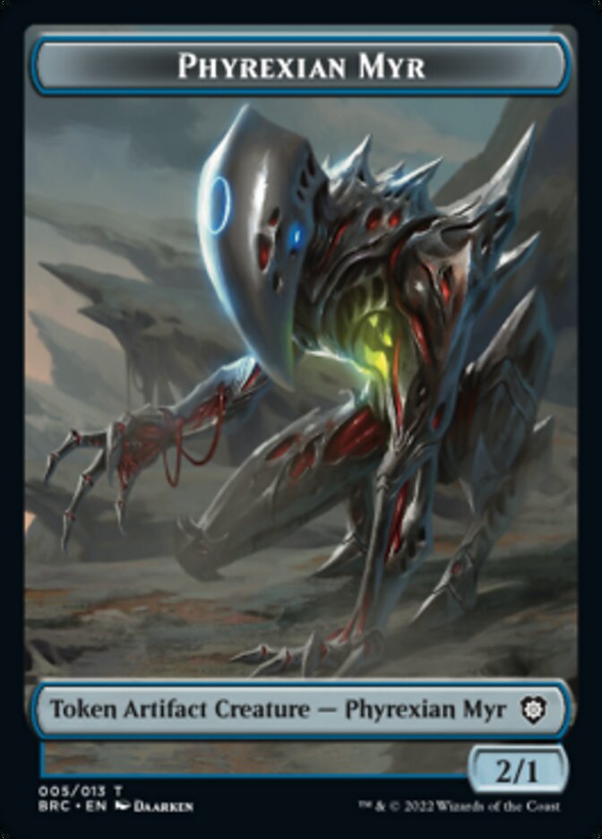 Construct (008) // Phyrexian Myr Double-Sided Token [The Brothers' War Commander Tokens] | Gear Gaming Bentonville