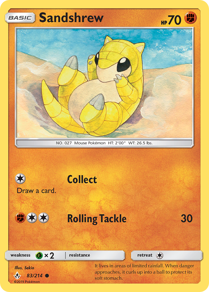 Sandshrew (83/214) [Sun & Moon: Unbroken Bonds] | Gear Gaming Bentonville