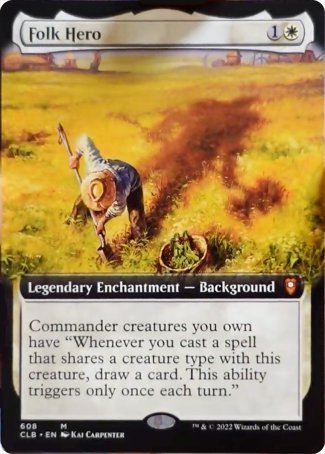 Folk Hero (Extended Art) [Commander Legends: Battle for Baldur's Gate] | Gear Gaming Bentonville