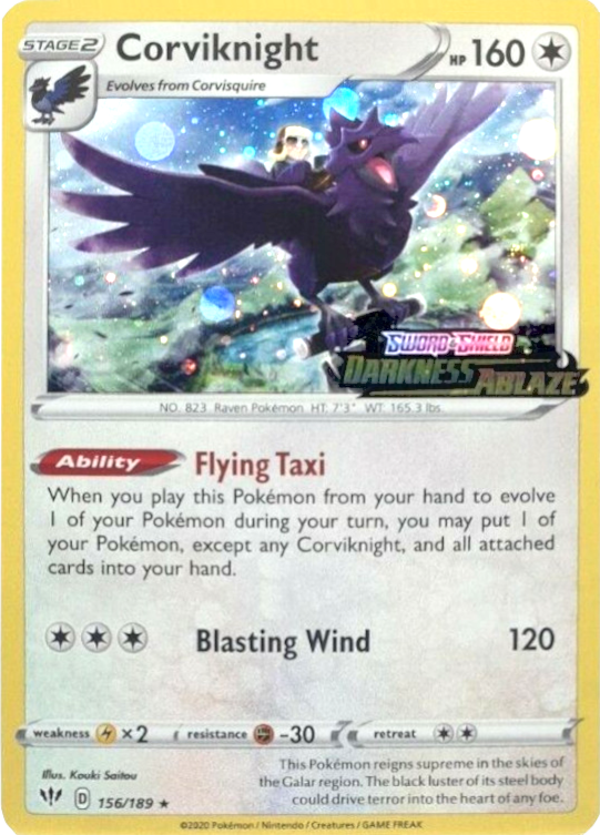 Corviknight (156/189) (Cosmos Holo) [Sword & Shield: Darkness Ablaze] | Gear Gaming Bentonville