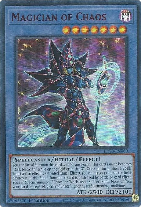 Magician of Chaos (Red) [LDS3-EN089] Ultra Rare | Gear Gaming Bentonville