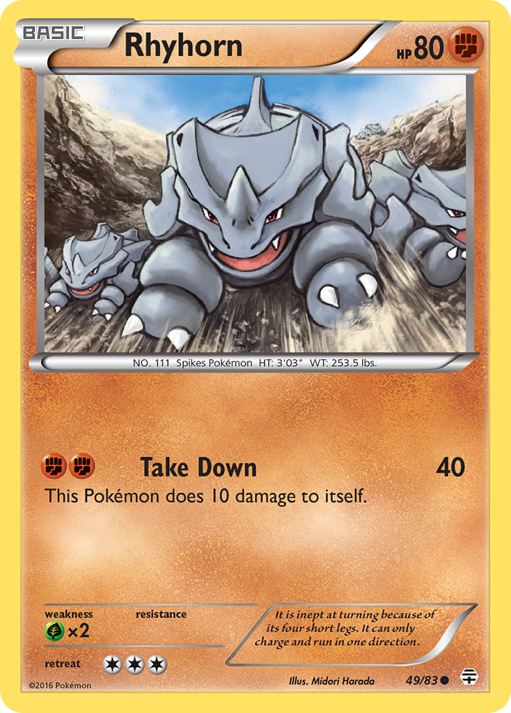 Rhyhorn (49/83) [XY: Generations] | Gear Gaming Bentonville